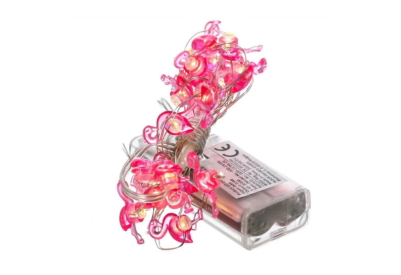MARELIDA LED-Lichterkette Flamingo pink 20LED Batteriebetrieb