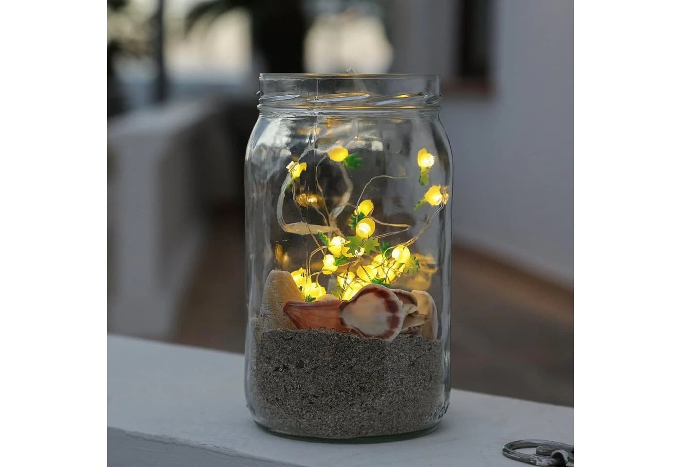 MARELIDA LED-Lichterkette Ananas 20LED Batteriebetrieb Gelb/Grün - Bild 3