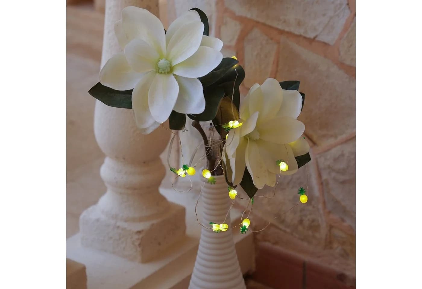 MARELIDA LED-Lichterkette Ananas 20LED Batteriebetrieb Gelb/Grün - Bild 5