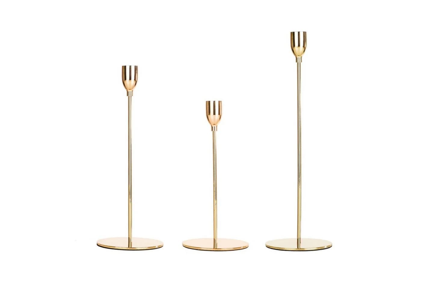MARELIDA Kerzenhalter Stabkerzenhalter Roségold 3er Set - Bild 2