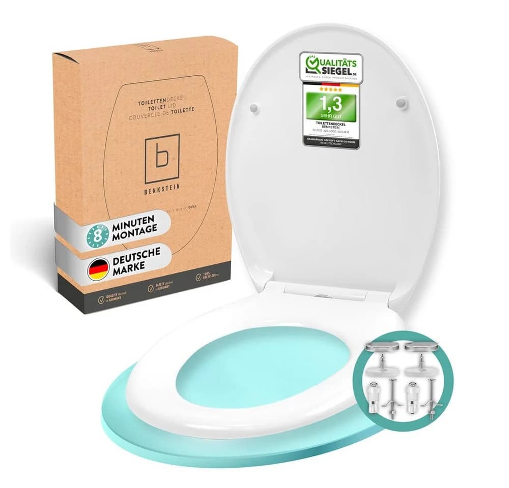 Benkstein WC-Sitz Premium Toilettendeckel antibakteriell oval weiß - Bild 2