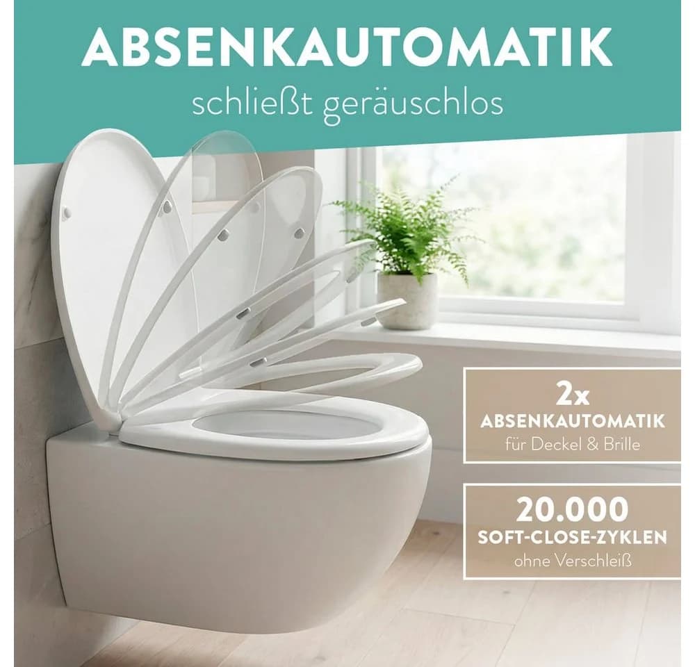 Benkstein WC-Sitz Premium Toilettendeckel antibakteriell oval weiß - Bild 3