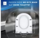 Benkstein WC-Sitz Premium Toilettendeckel antibakteriell D-Form Weiß Bild 3