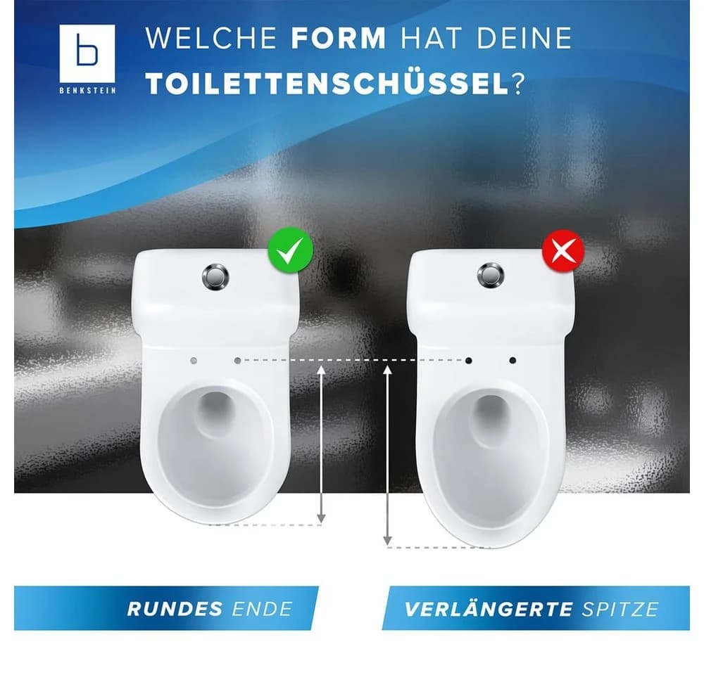 Benkstein WC-Sitz Premium Toilettendeckel antibakteriell D-Form Weiß - Bild 4