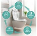 Benkstein Kinder-WC-Sitz mit Absenkautomatik und abnehmbarem Kindersitz Weiß Bild 3