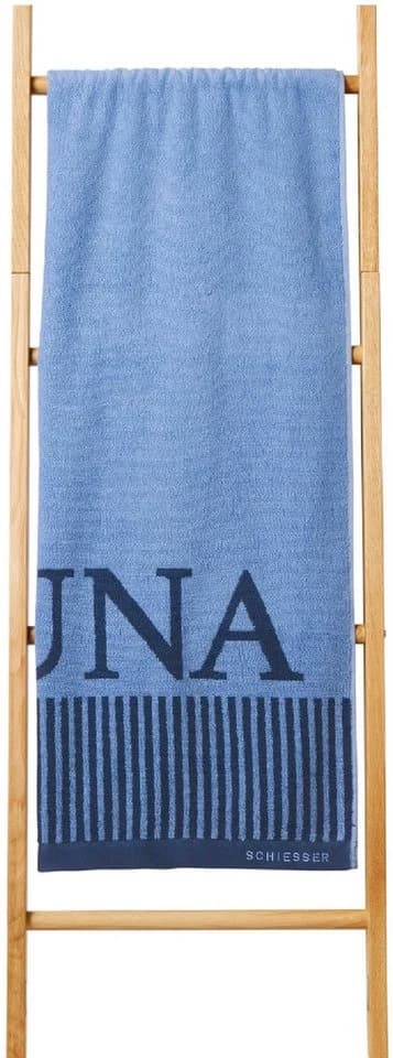 Saunatuch SCHIESSER Rom Hellblau Frottier 100% Baumwolle