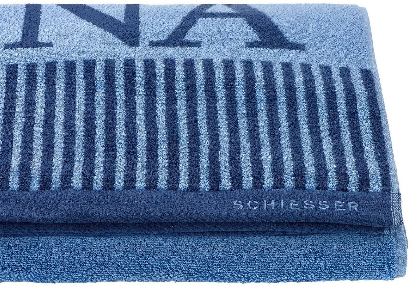 Saunatuch SCHIESSER Rom Hellblau Frottier 100% Baumwolle - Bild 3