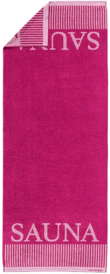 Schiesser Saunatuch Rom Fuchsia 100% Baumwolle Frottier