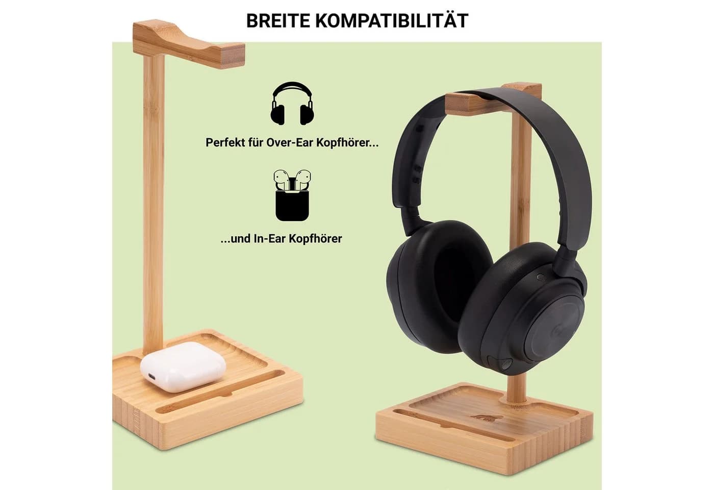 MyFatGorilla Kopfhörerständer Bambus mit Ablage - Bild 3