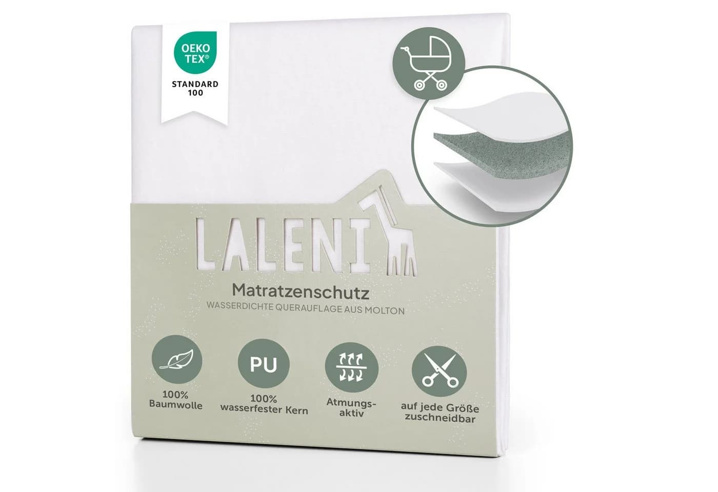 Laleni Matratzenauflage Molton wasserdicht atmungsaktiv - Bild 2