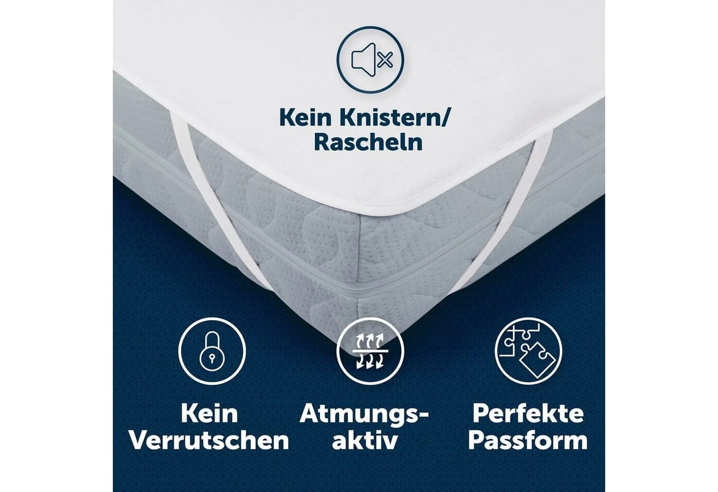 Blumtal Matratzenschoner wasserdicht weiß Frottee - Bild 4