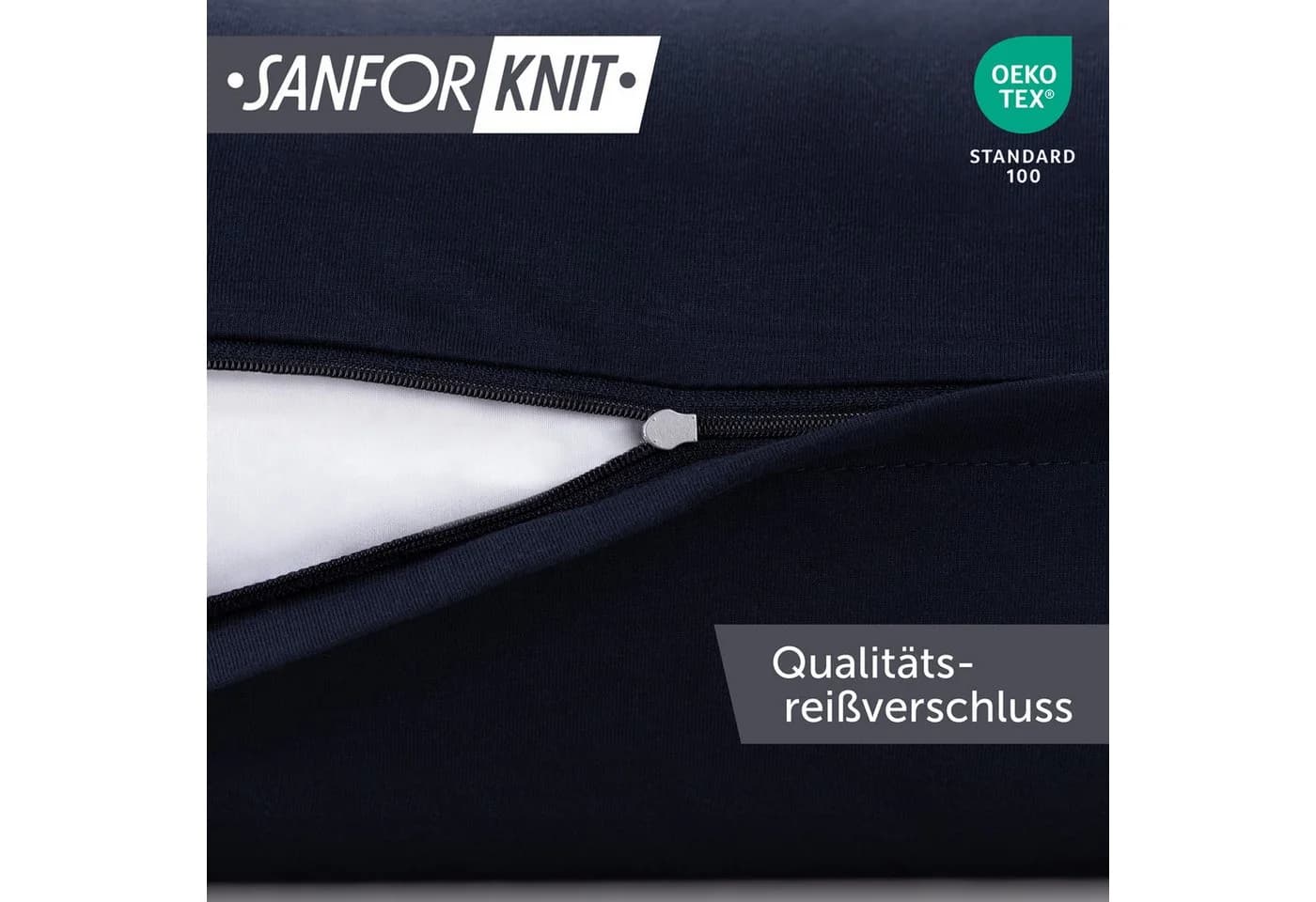 Blumtal Kissenbezug Premium Jersey 2er Set - 100% Baumwolle - Bild 3