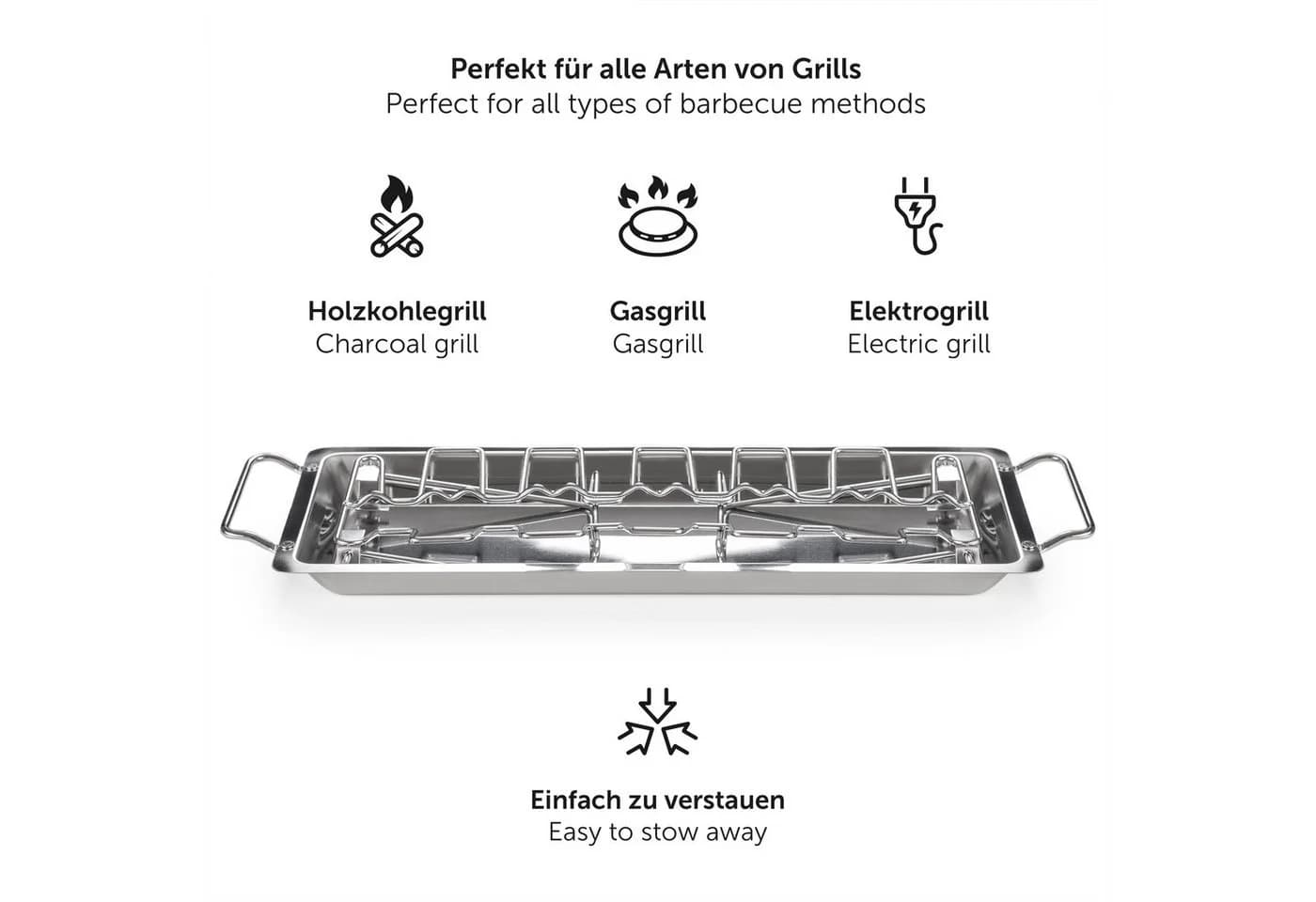 Blumtal Hähnchenbräter Grillständer Edelstahl für 12 Schenkel - Bild 4