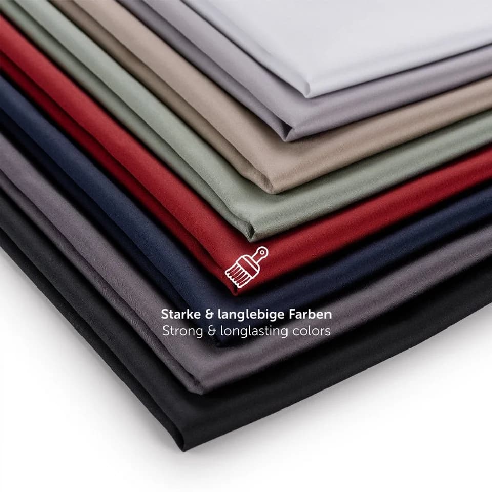 Blumtal Kissenbezüge Premium Mako Satin 2er Set Schwarz - Bild 5