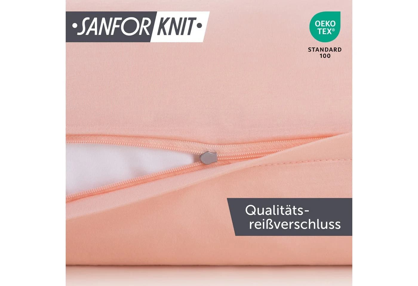 Blumtal Kissenbezug Premium Jersey 2er Set Rosa Baumwolle - Bild 3