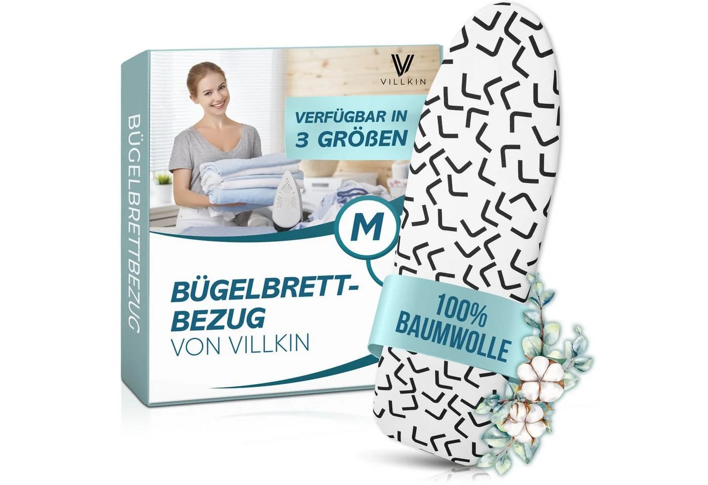 Villkin Bügelbrettbezug, Bügelunterlage, 3 Größen, einfache Anbringung, Langlebig - Bild 2