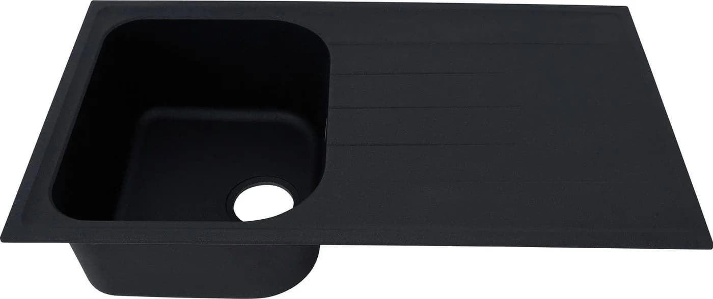 RESPEKTA Einbauspüle Orlando 86x50 Schwarz Verbundwerkstoff - Bild 5