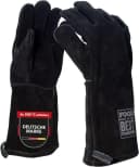 Jungfleisch Grillhandschuhe FOOD & BEST FRIENDS Schwarz Leder Bild 2