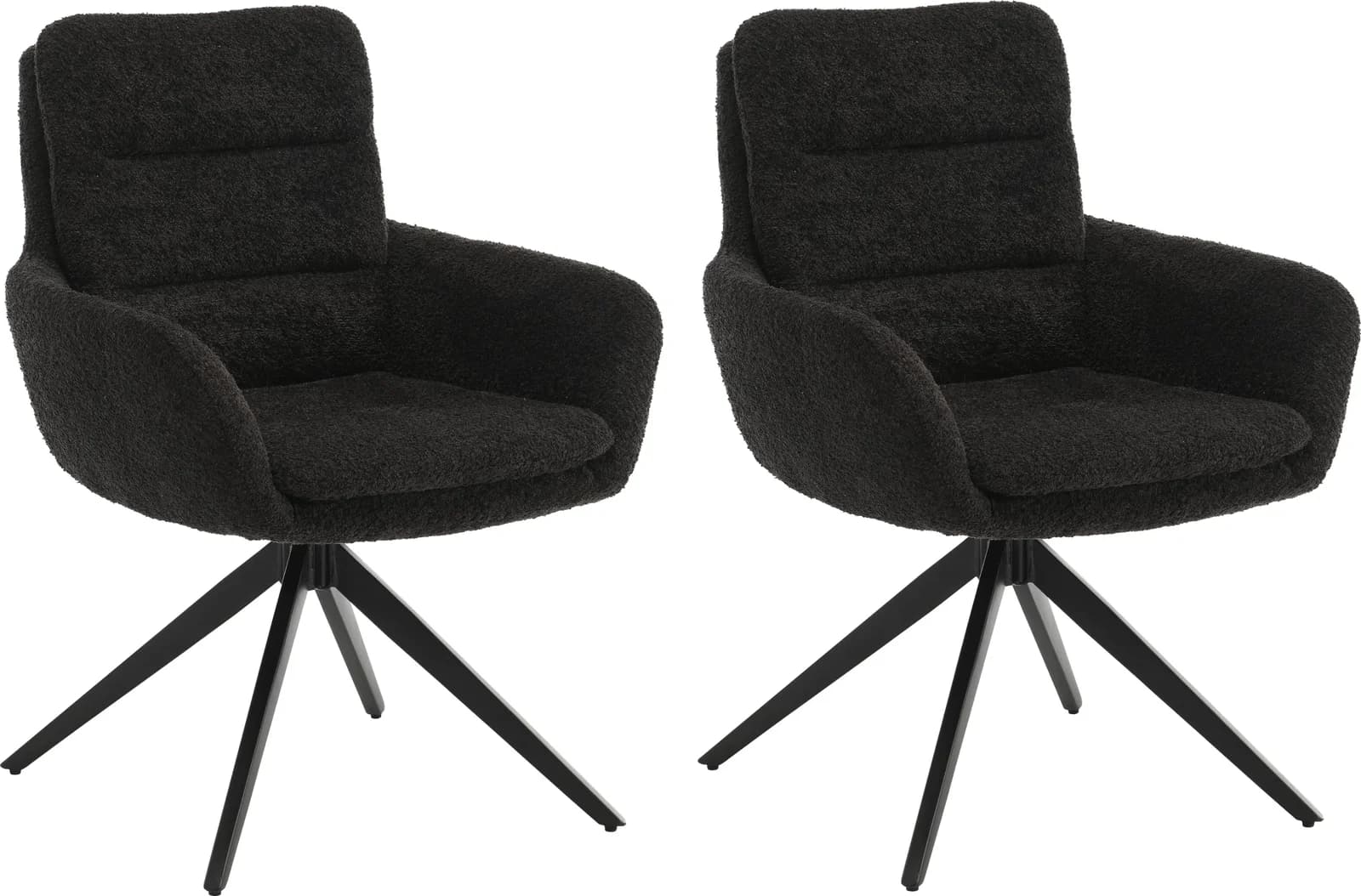 HOME AFFAIRE Taragona Esszimmerstuhl 2er Set Anthrazit Metall