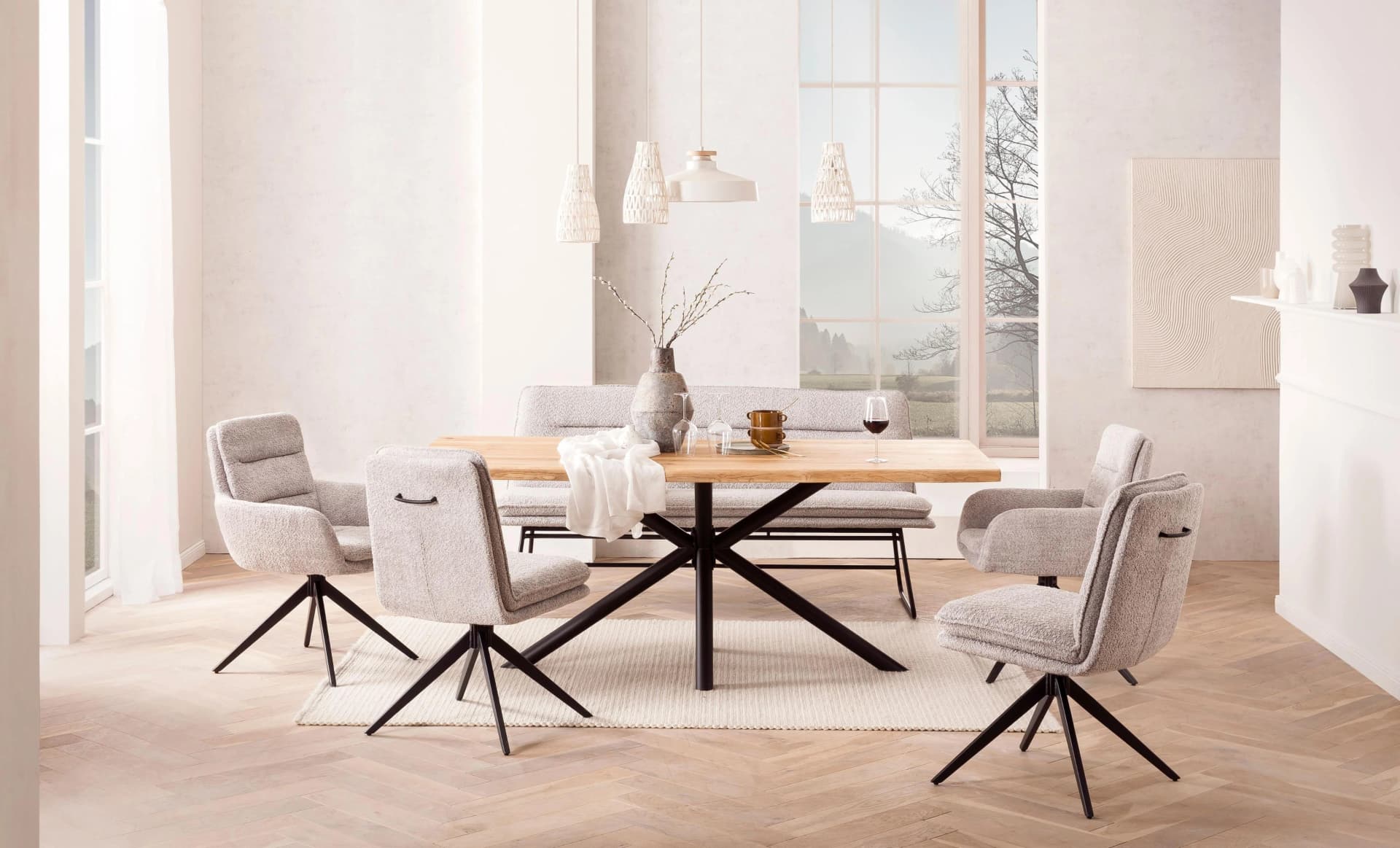 Esstisch HOME AFFAIRE Beige Massivholz