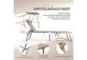 HOMECALL Klappbar-Gartenliege Beige Textilene Mit Dickem Schwamm Bild 4