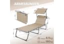 HOMECALL Klappbar-Gartenliege Beige Textilene Mit Dickem Schwamm Bild 5