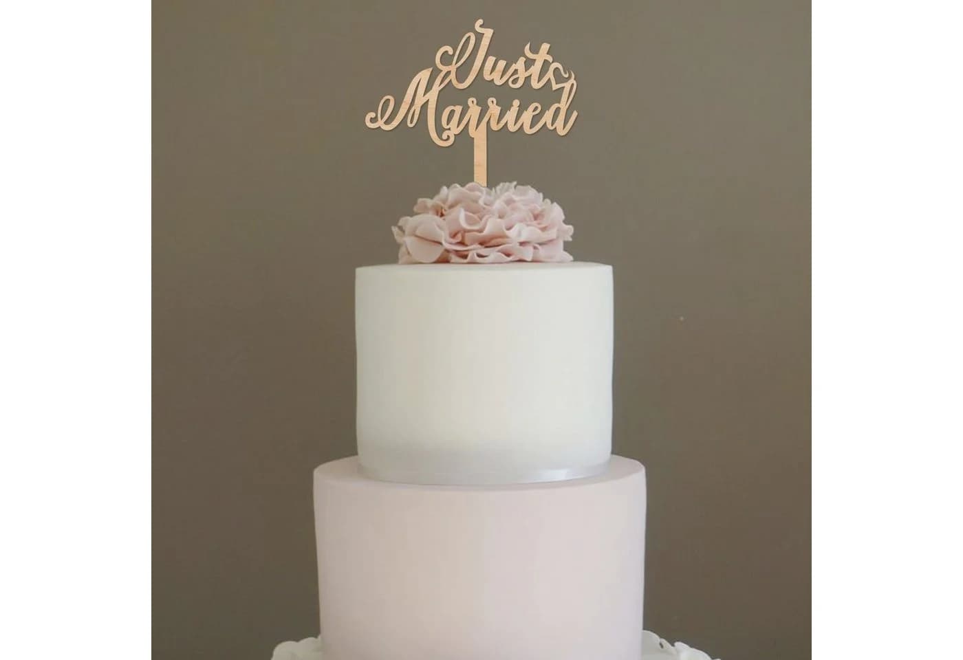 GRAVURZEILE Cake Topper Just Married Hochzeit Dekoration