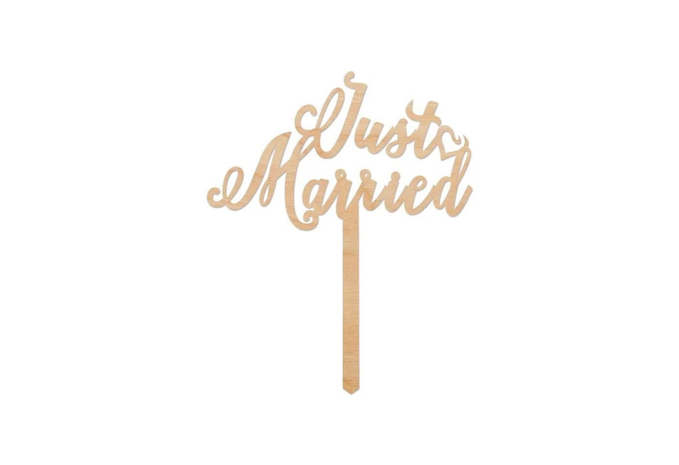 GRAVURZEILE Cake Topper Just Married Hochzeit Dekoration - Bild 2