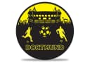 GRAVURZEILE Wanduhr Vereinsliebe Dortmund Fußball Bild 2