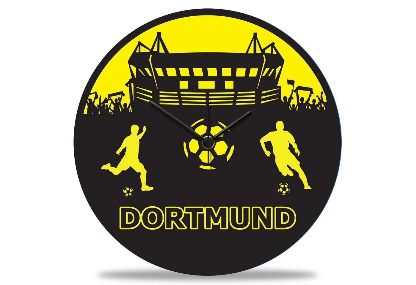 GRAVURZEILE Wanduhr Vereinsliebe Dortmund Fußball - Bild 2
