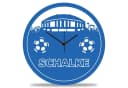 GRAVURZEILE Wanduhr aus Holz Vereinsliebe Schalke UV Druck Bild 2