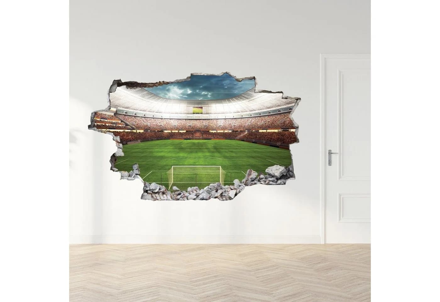 GRAVURZEILE Wandtattoo Fußball Stadion Design 3D Wandsticker
