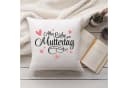 GRAVURZEILE Zierkissen mit Spruch 40x40 cm Polyester Bild 1