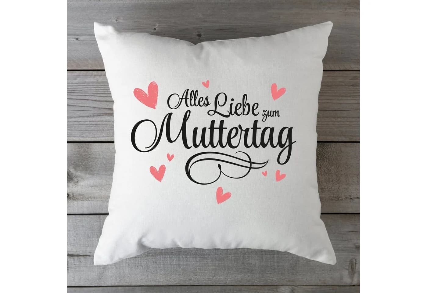 GRAVURZEILE Zierkissen mit Spruch 40x40 cm Polyester - Bild 3