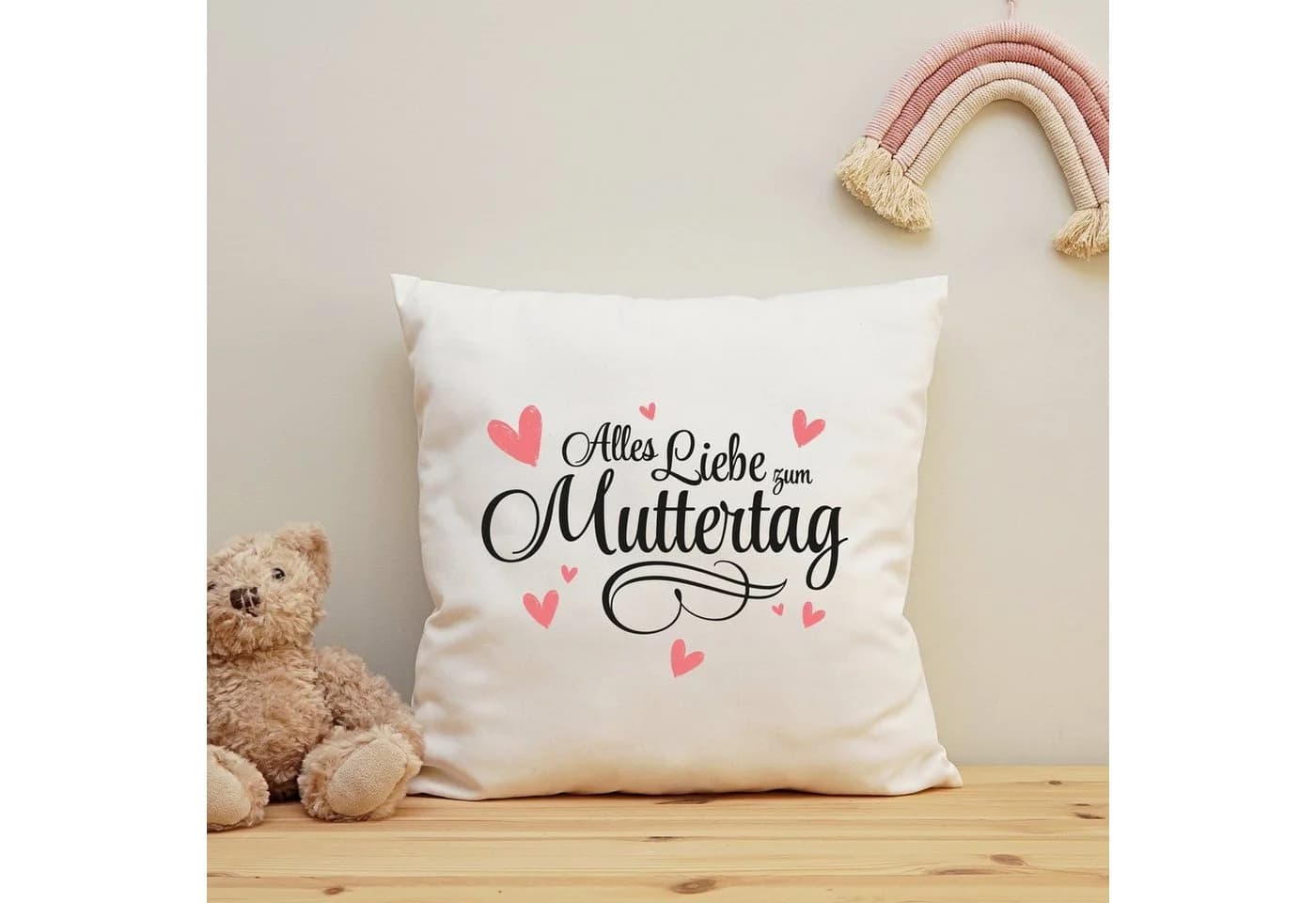 GRAVURZEILE Zierkissen mit Spruch 40x40 cm Polyester - Bild 4