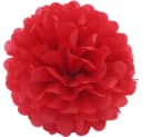 Creativery 10er Set Papier Pompons 25cm Rot Seidenpapier Bild 2