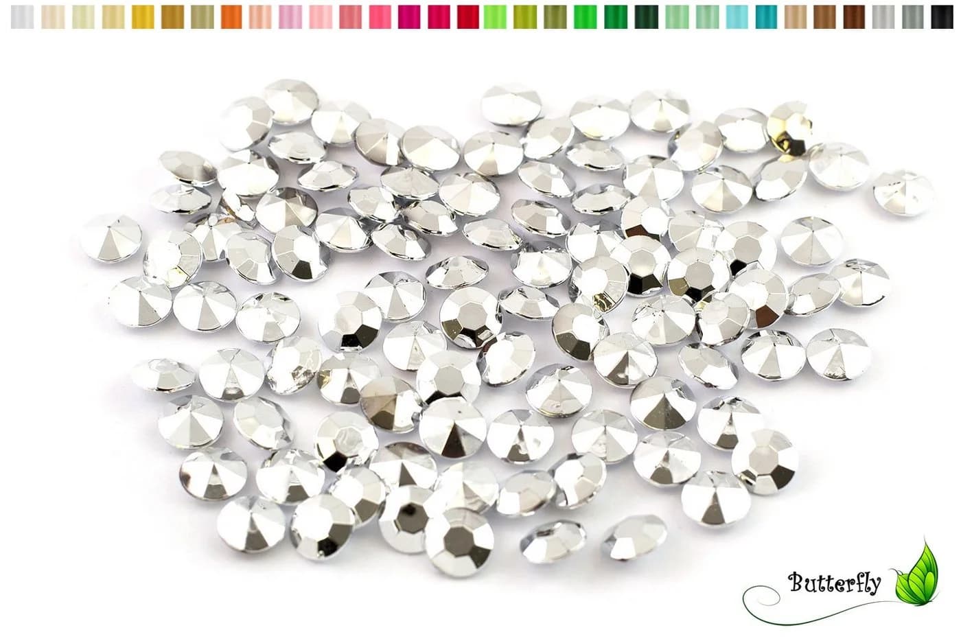 Creativery Streudeko 100x Diamant Dekosteine Silber Transparent - Bild 2