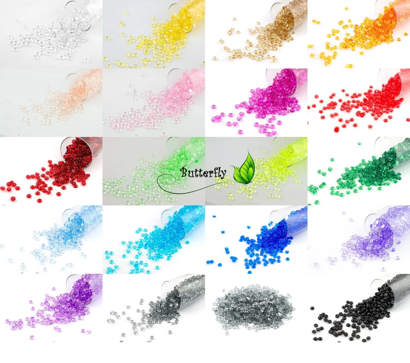 Creativery Streudeko Tautropfen 7mm Acryl Gelb ca. 100g