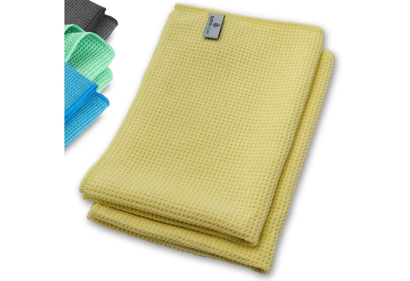 ELEXACLEAN Waffeltuch Trockentuch Mikrofasertuch Gelb 60x40 cm - Bild 2