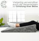 Well B4 Keilkissen für Bett und Couch, Matratzenkeil mit 2 Liegezonen, Rückenkissen, für Reflux, Bequemes Reflux Kissen und Lesekissen zur Schlaferhöhung, oder als Rückenlehne Bild 5