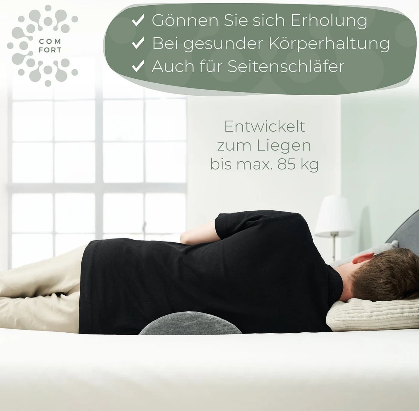 Well B4 Keilkissen Lendenkissen Grau Ergonomische Rückenstütze - Bild 3