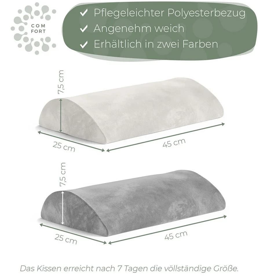 Well B4 Keilkissen Lendenkissen Grau Ergonomische Rückenstütze - Bild 5