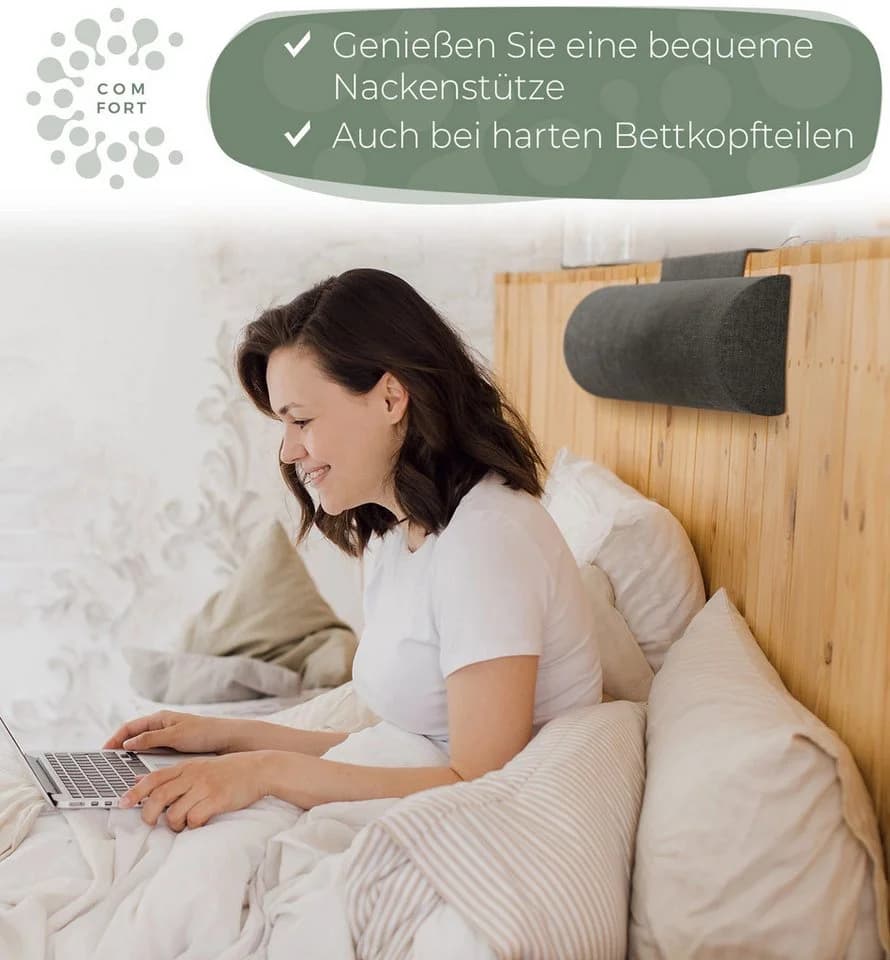 Well B4 Nackenrolle mit Gegengewicht - Memory Schaum Dunkelgrau - Bild 5
