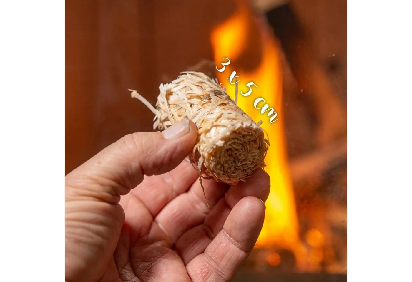 naturling Grillanzünder Holzwolle gewachst 5 kg mit Leinenbeutel - Bild 3
