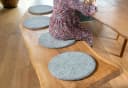 naturling Filz Stuhlkissen Grau Rund 35cm Bild 1