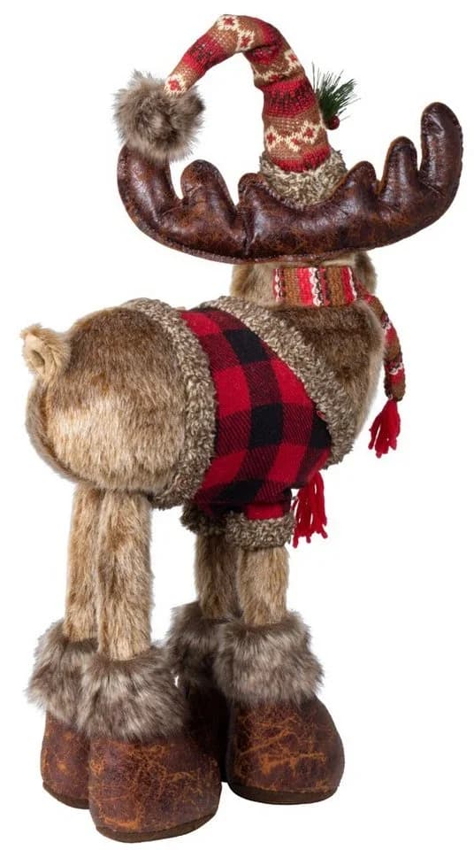 Christmas Paradise Weihnachtsfigur Elch 50cm Braun Rot