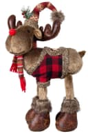 Christmas Paradise Weihnachtsfigur Elch 50cm Braun Rot Bild 2