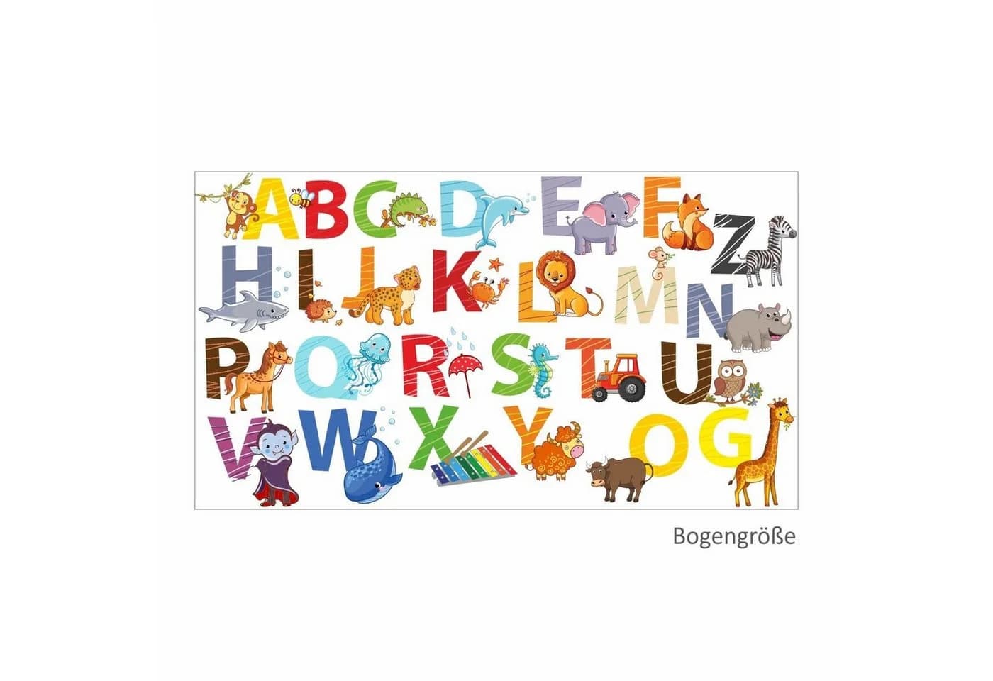 nikima Wandtattoo Alphabet Bunt PVC-Folie - Bild 2