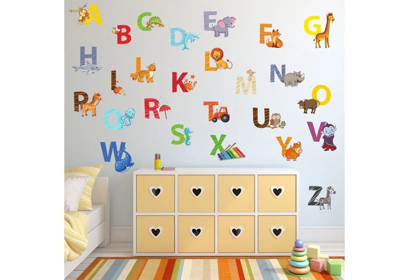 nikima Wandtattoo Alphabet Bunt PVC-Folie - Bild 3