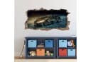 nikima Wandtattoo Sportwagen Gold Loch in der Wand Bild 3
